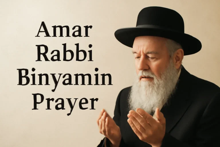 amar rabbi binyamin prayer