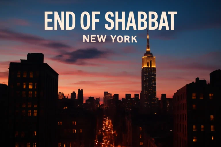Shabbat End Time New York